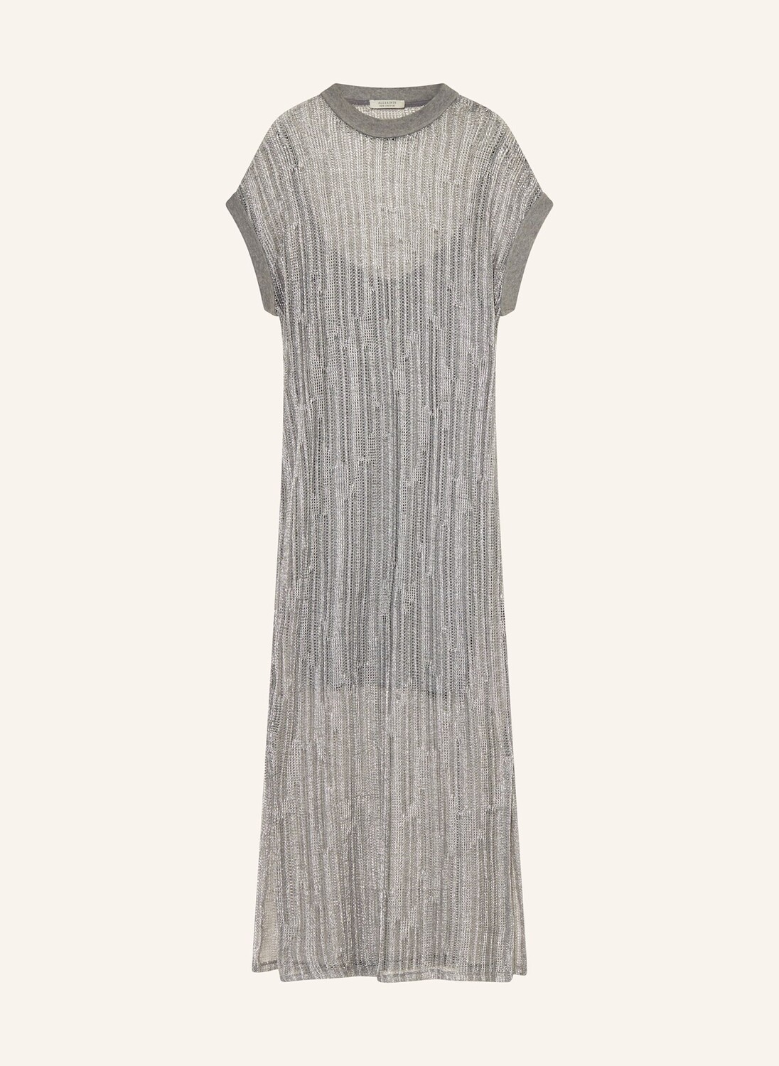 

Вязаное платье giana из пряжи с блестками ALLSAINTS, серебряный