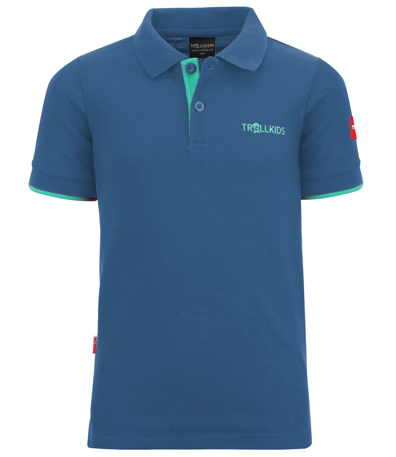

Толстовка Trollkids Poloshirt Bergen XT, цвет Mitternachtsblau/Minze dunkel