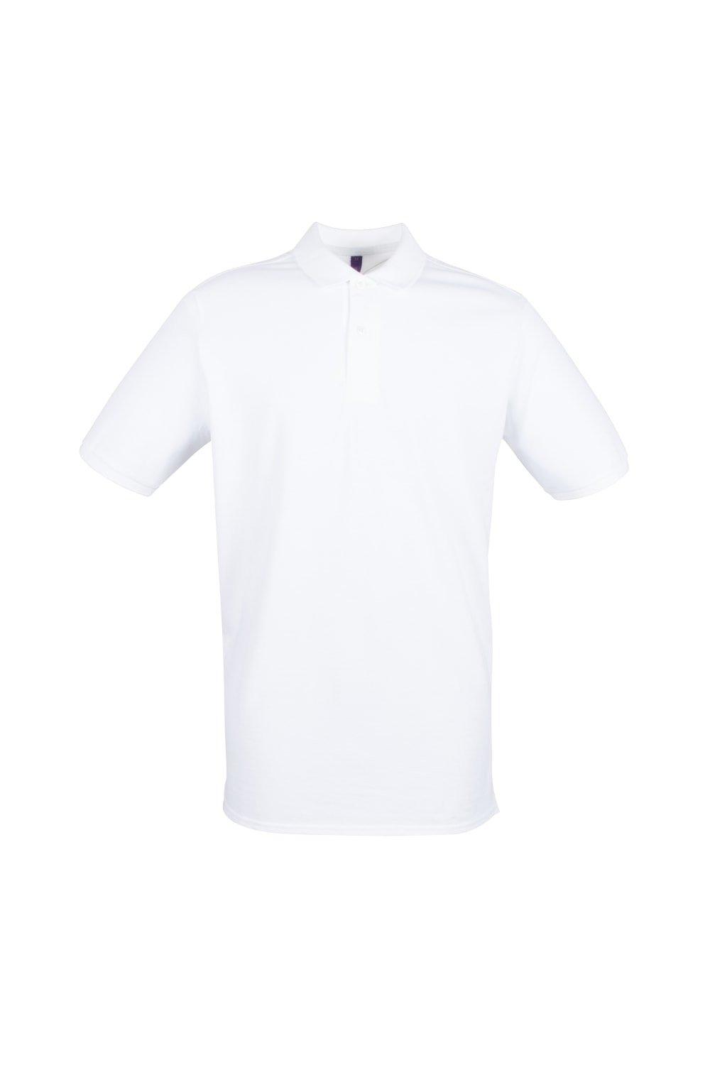 Рубашка поло из хлопка пике современного кроя Henbury, белый