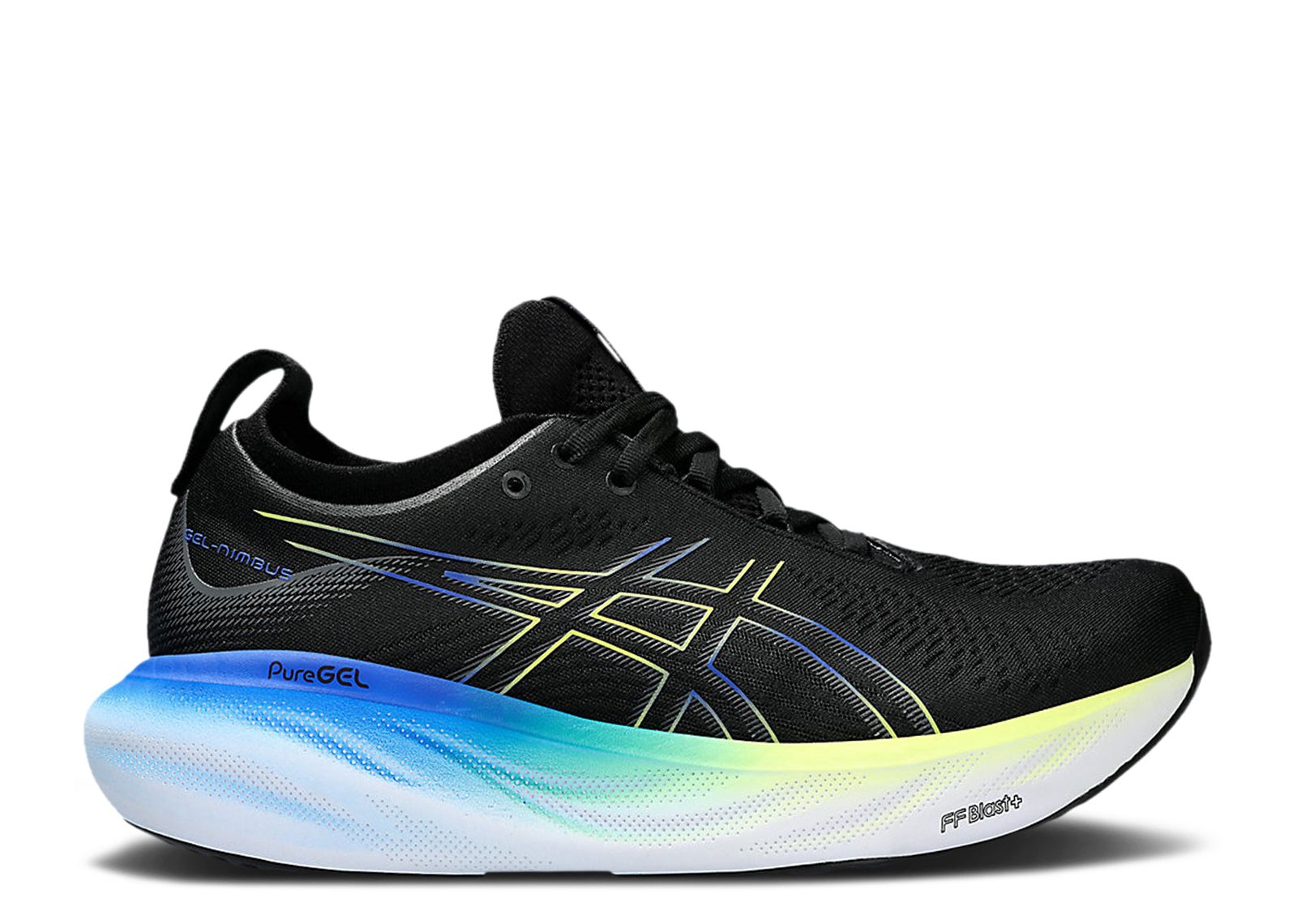 

Кроссовки ASICS Gel Nimbus 25 Wide 'Black Glow Yellow', черный