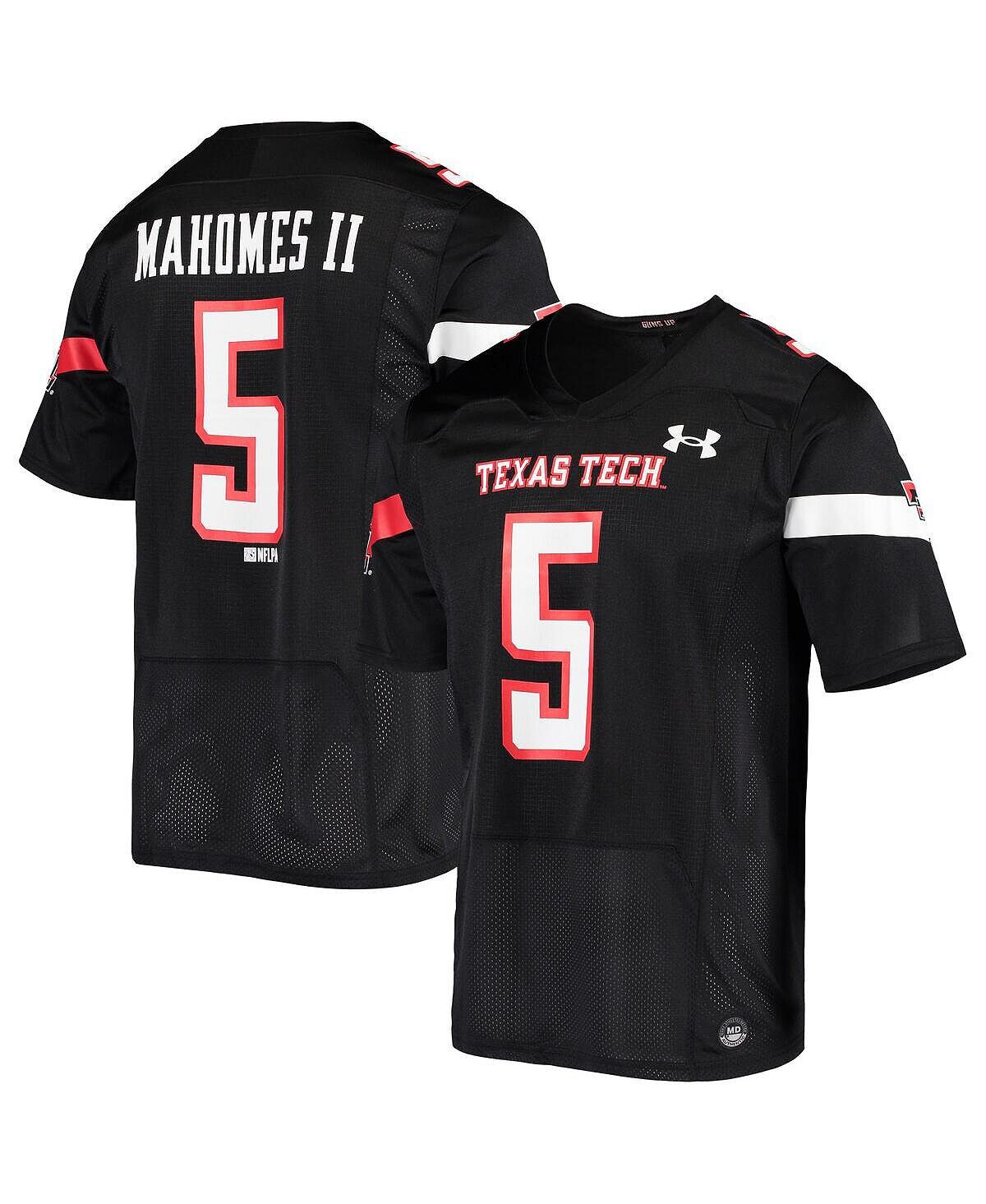 

Мужская черная футболка выпускников команды Патрика Махоумса Texas Tech Red Raiders Team Replica Under Armour, Черный