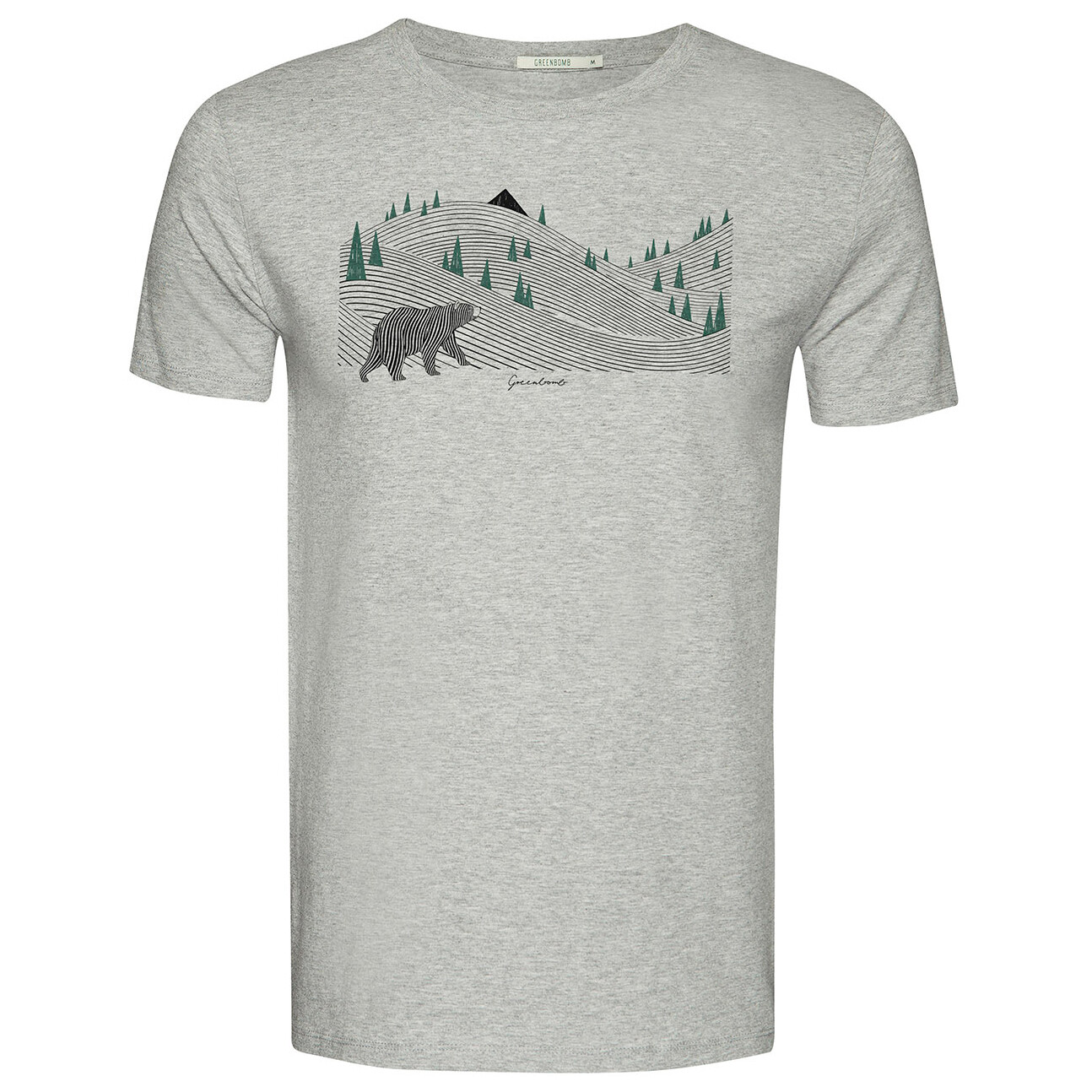 Футболка Greenbomb Animal Bearland Guide s, цвет Heather Grey