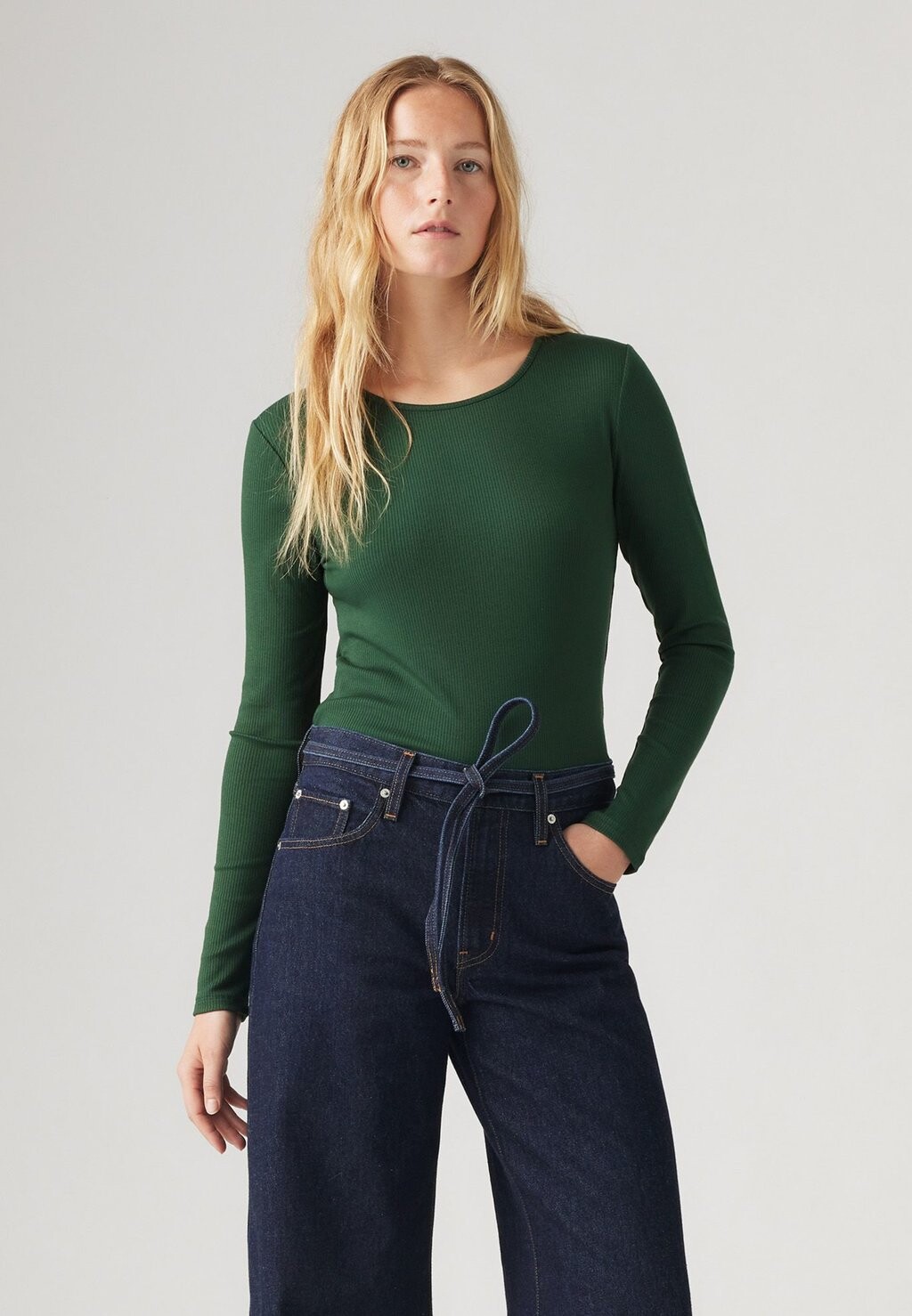 

Топ с длинными рукавами DREAMY TEE Levi's®, темно-зеленый