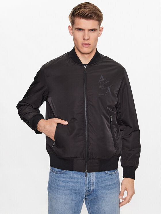 

Бомбер стандартного кроя Armani Exchange, черный