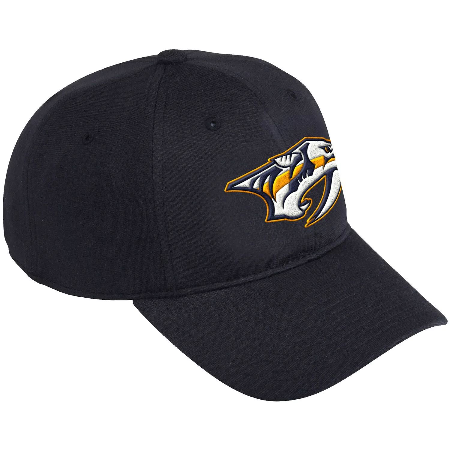 

Мужская черная регулируемая кепка adidas Nashville Predators Team Logo с напуском Primeblue