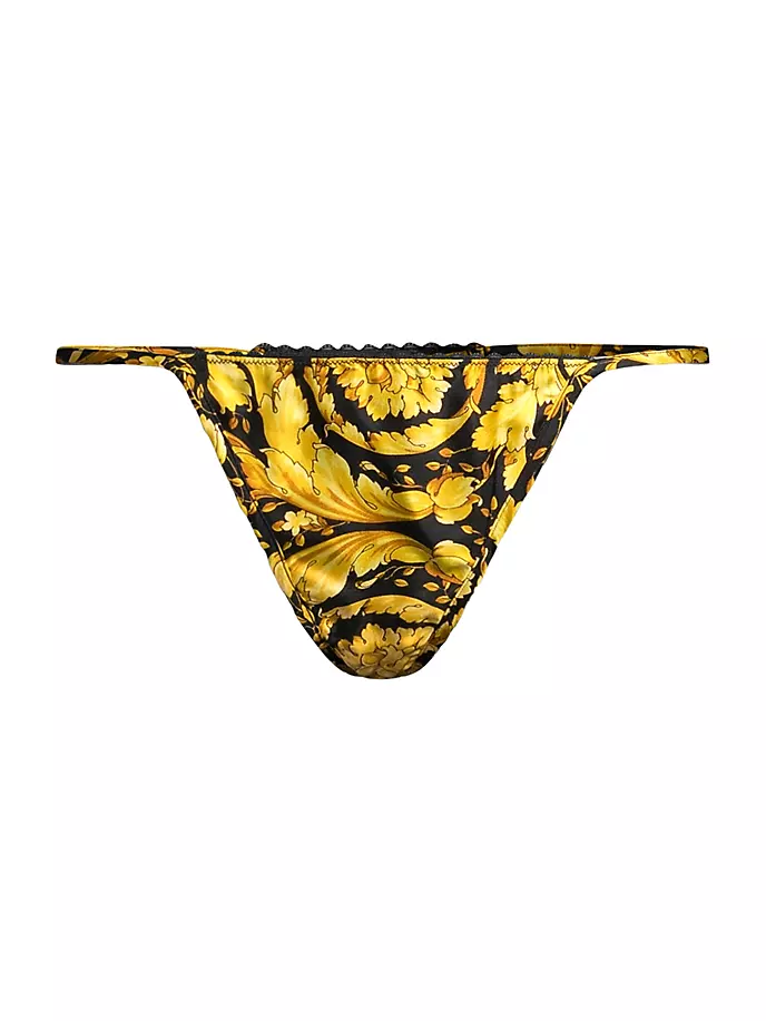 

Барокко стринги Versace, цвет black gold