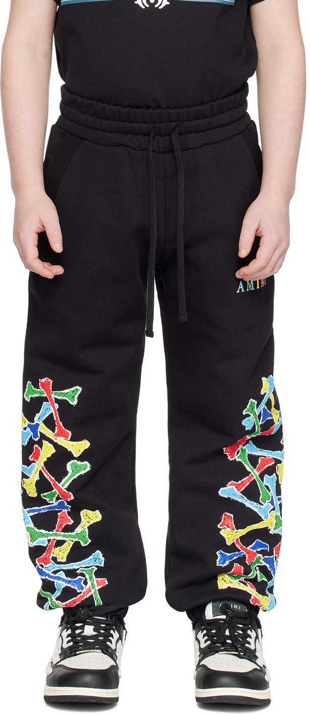 Детские спортивные штаны с рисунком костей Amiri black holly doll bones