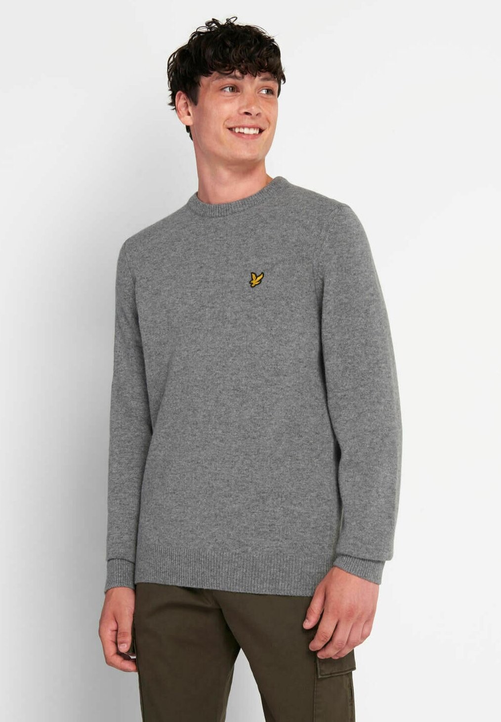 

Свитер CREW NECK BLEND Lyle & Scott, темно-серый меланжевый