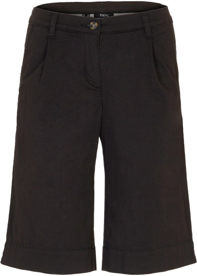 Широкие шорты из твила Bpc Bonprix Collection, черный брюки карго из твила bpc bonprix collection черный