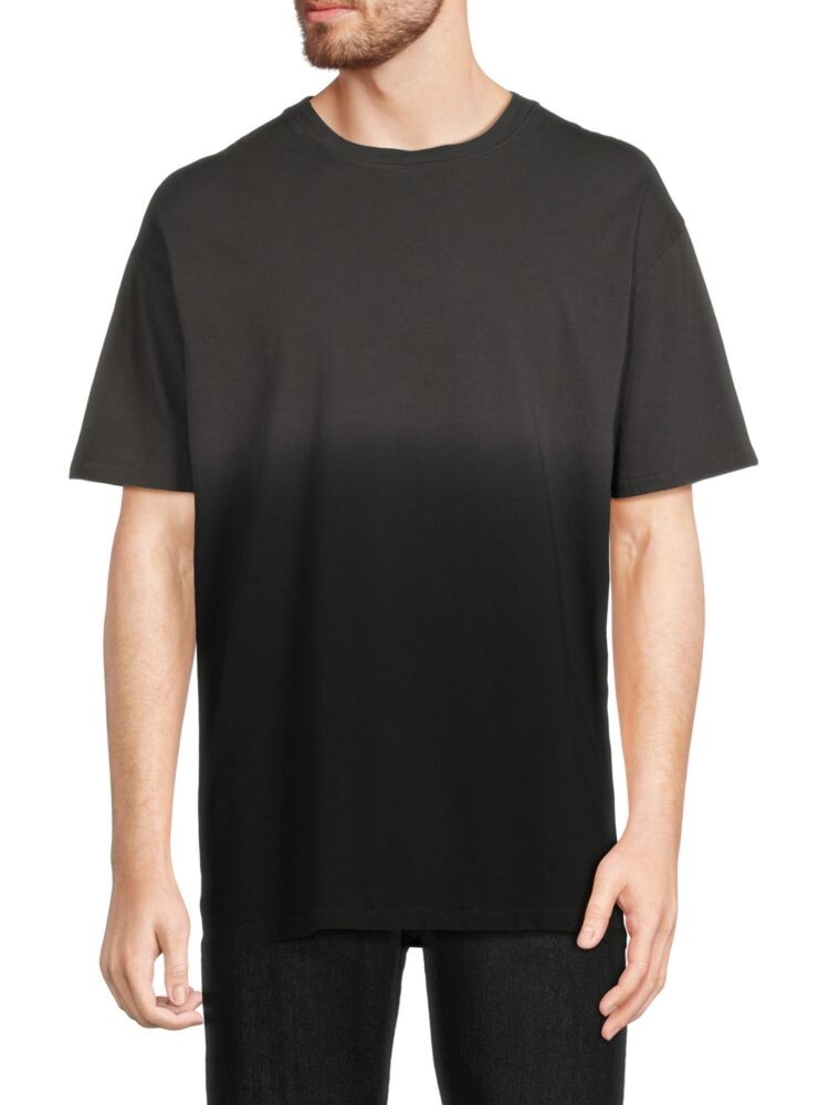 

Свободная футболка из органического хлопка с эффектом омбре Zanerobe, цвет Black Grey