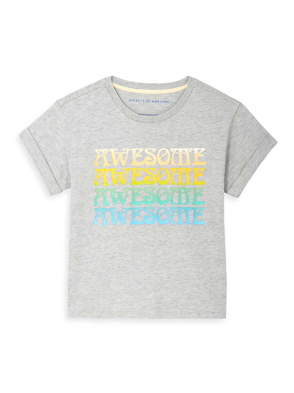 

Футболка свободного кроя Little Girl's & Girl's Awesome Rockets of Awesome, серый