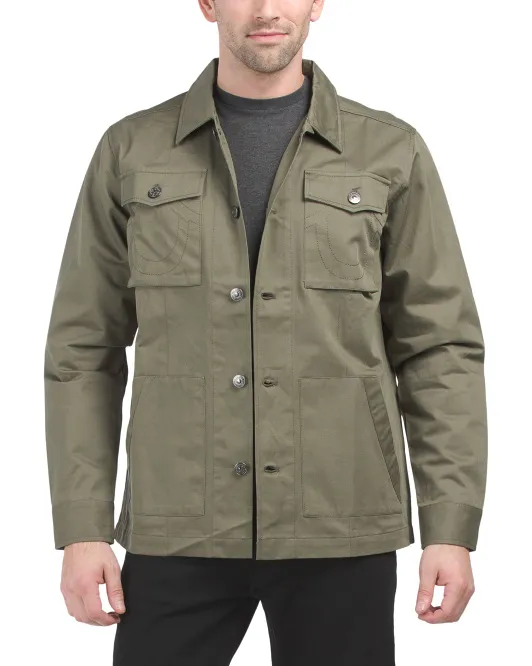 

Военная куртка Будды True Religion, цвет Kalamata
