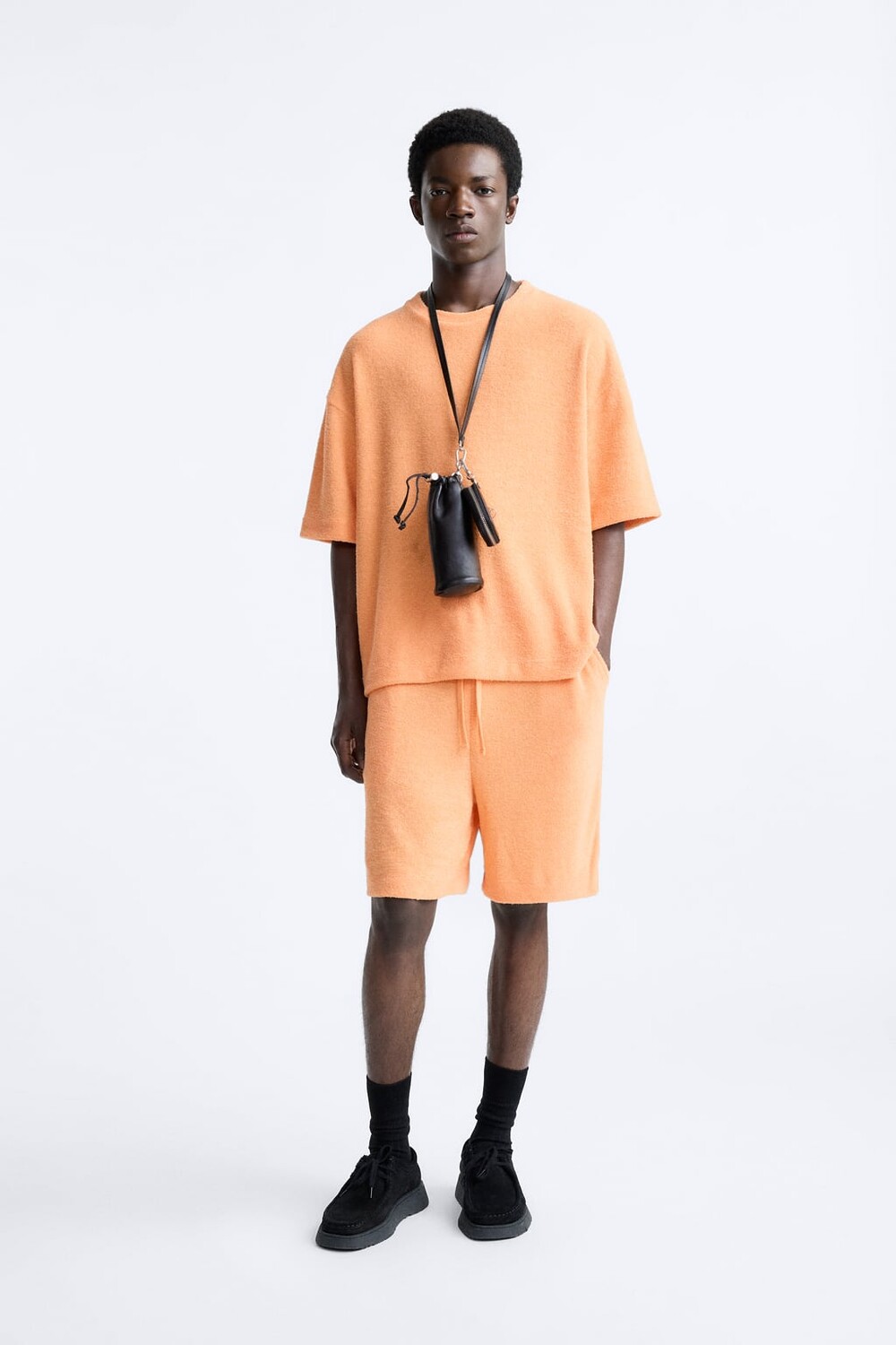 

Толстовка из махры ZARA, оранжевый