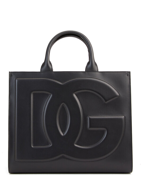 

Черная кожаная сумка-шоппер dg daily среднего размера Dolce&Gabbana