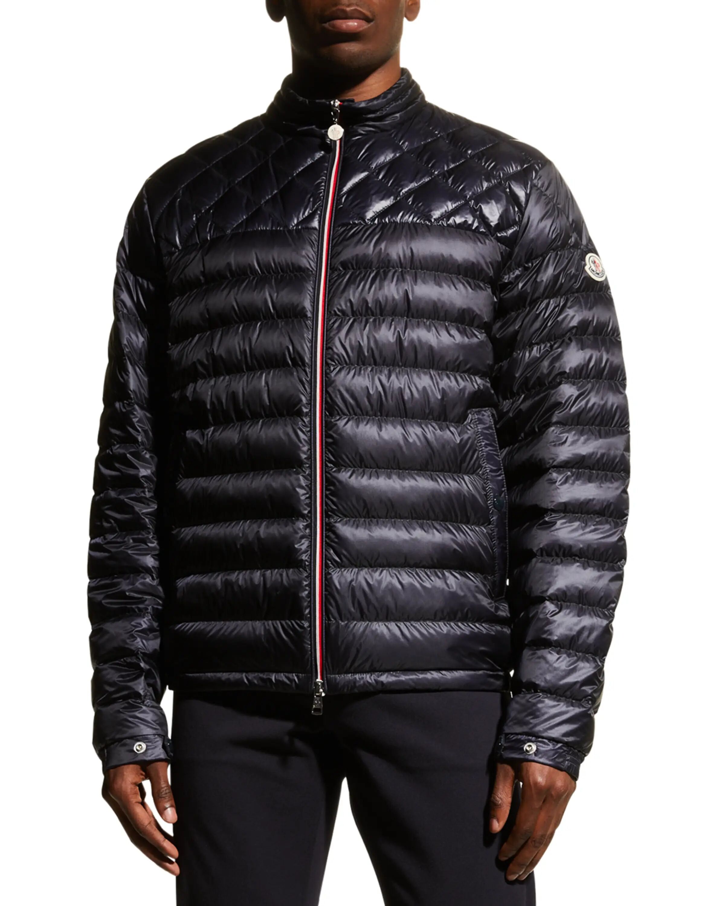 

Мужской короткий пуховик Benamou Moncler, цвет Blue