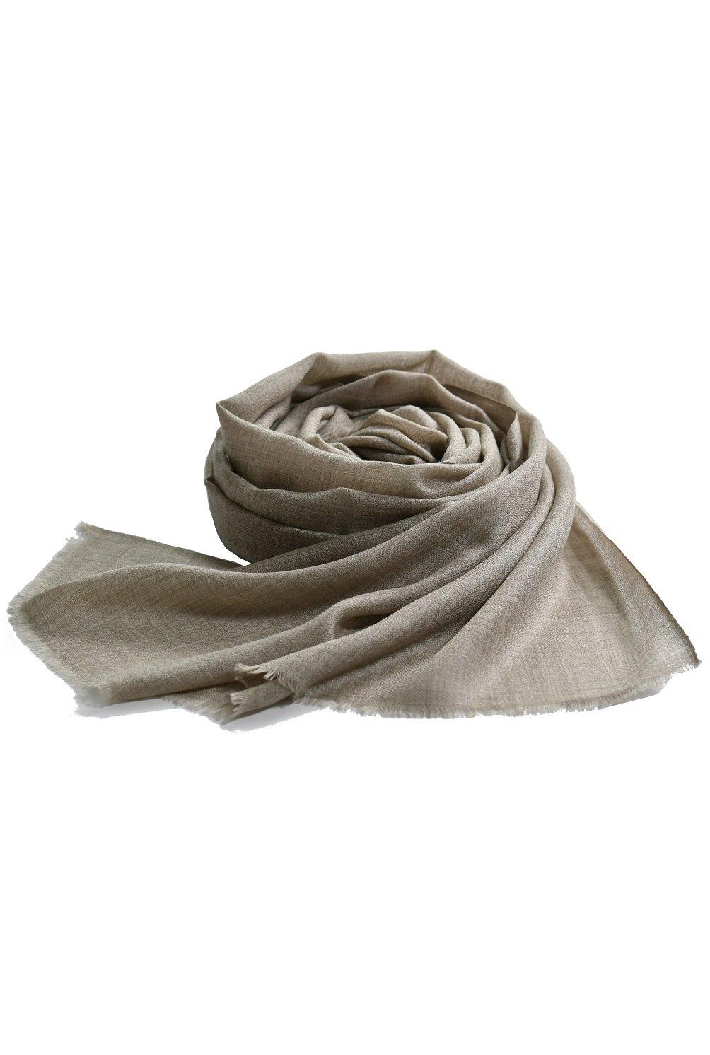 Шерстяной шарф Новый однотонный шарф из смеси шерсти и шелка Blue Chilli, бежевый