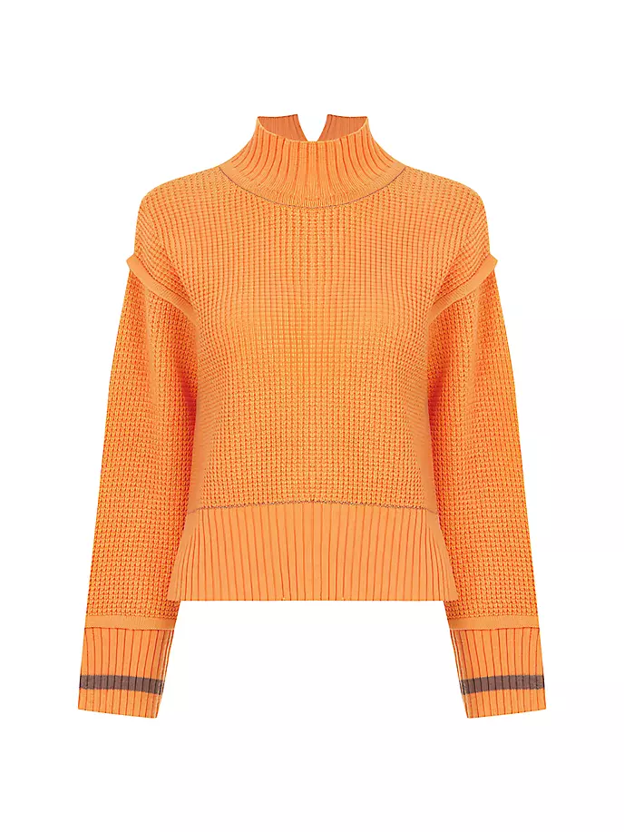 

Вафельный свитер из смесовой шерсти Marigold Knitss, абрикос