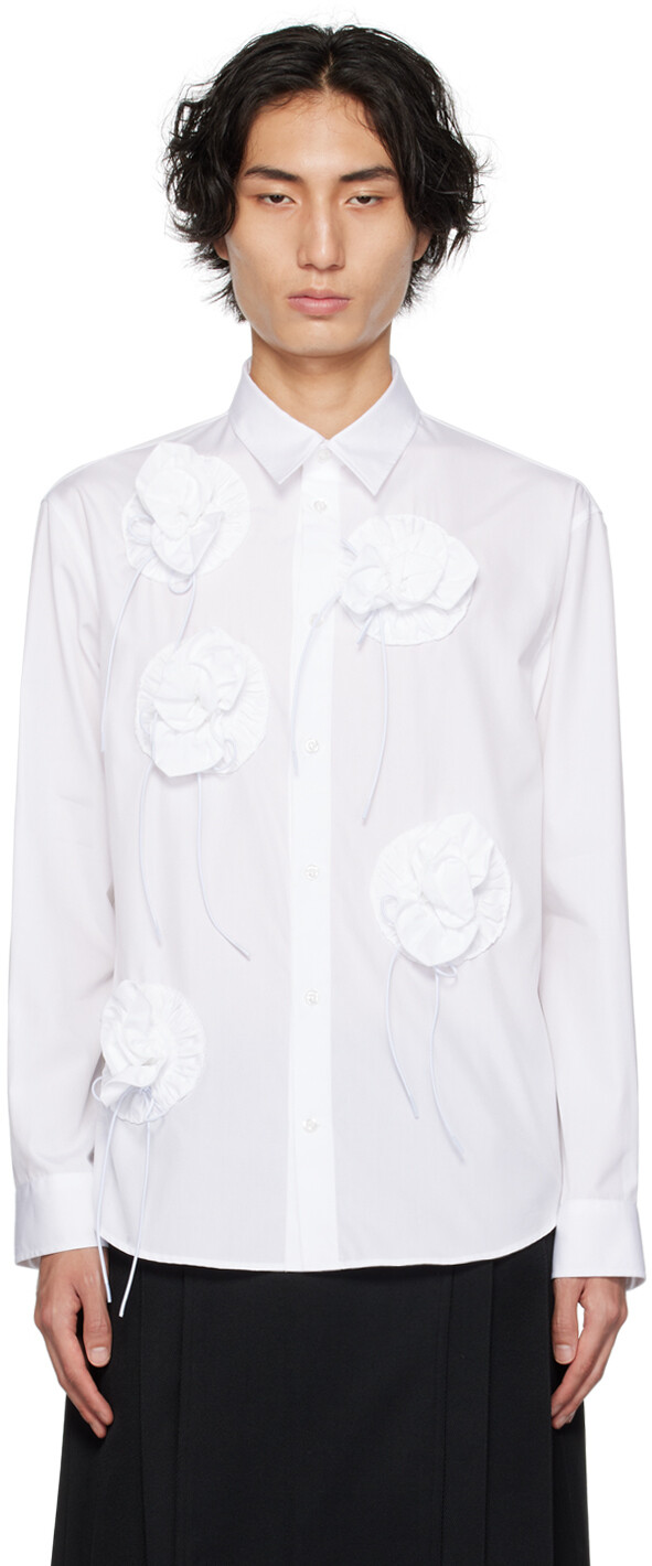 

Белая рубашка Simone Rocha Turbo Rose