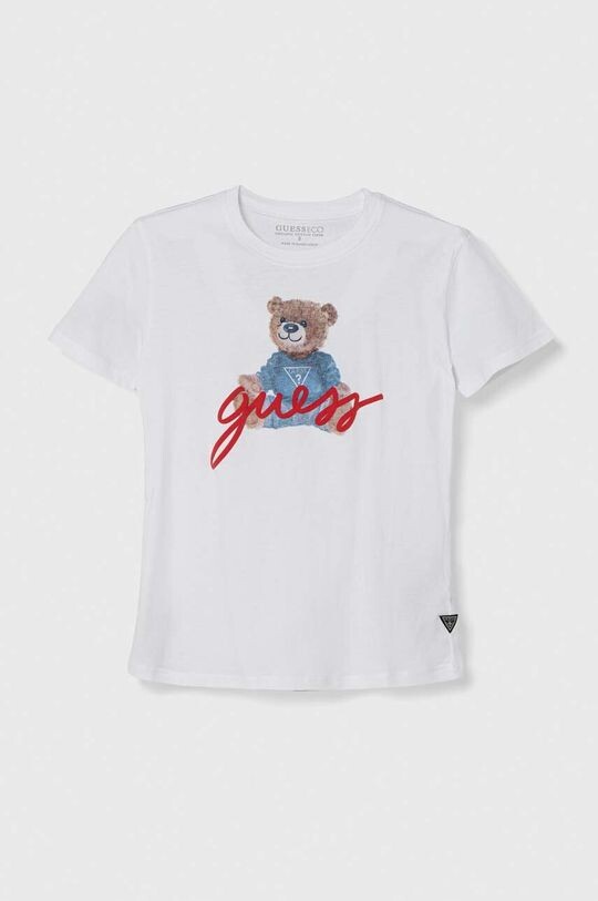 

Хлопковая футболка для детей Guess, белый