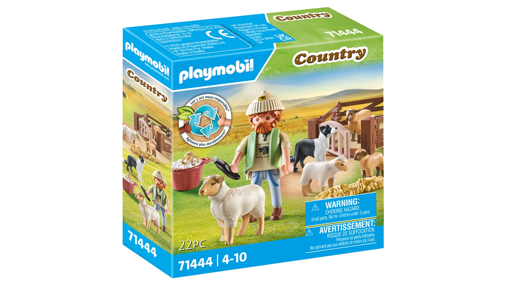 цена Деревенский молодой пастух с овцами Playmobil