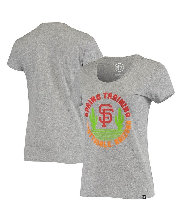

Женская серая футболка с круглым вырезом San Francisco Giants Spring Training Cactus Circle '47 Brand, серый
