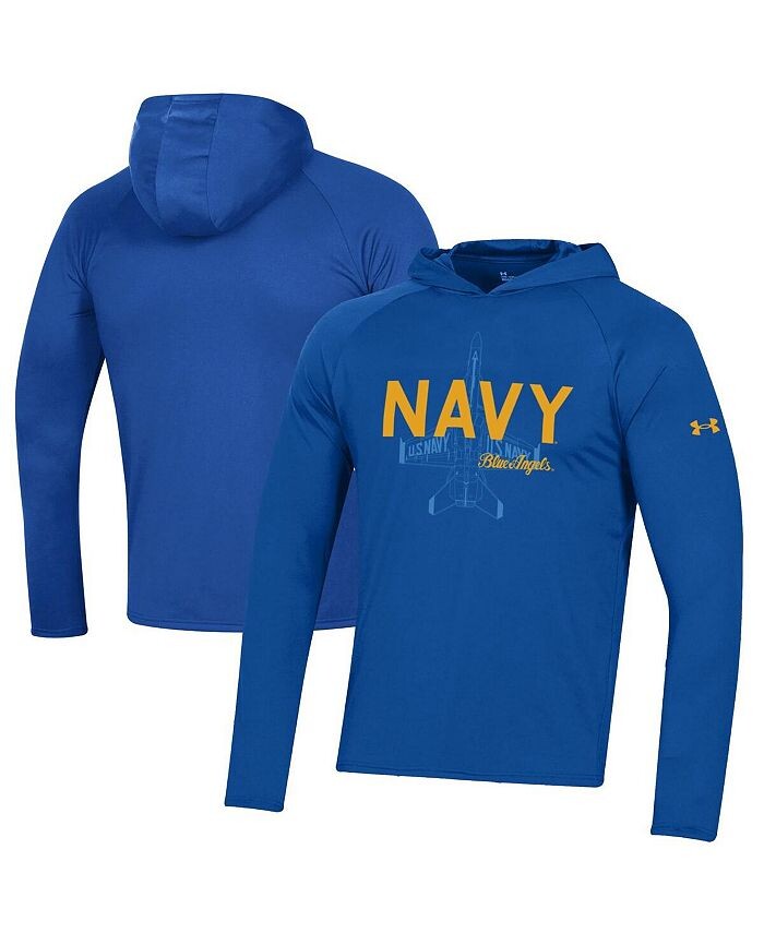

Мужская футболка с капюшоном Royal Navy Midshipmen Blue Angels Performance реглан Under Armour, синий