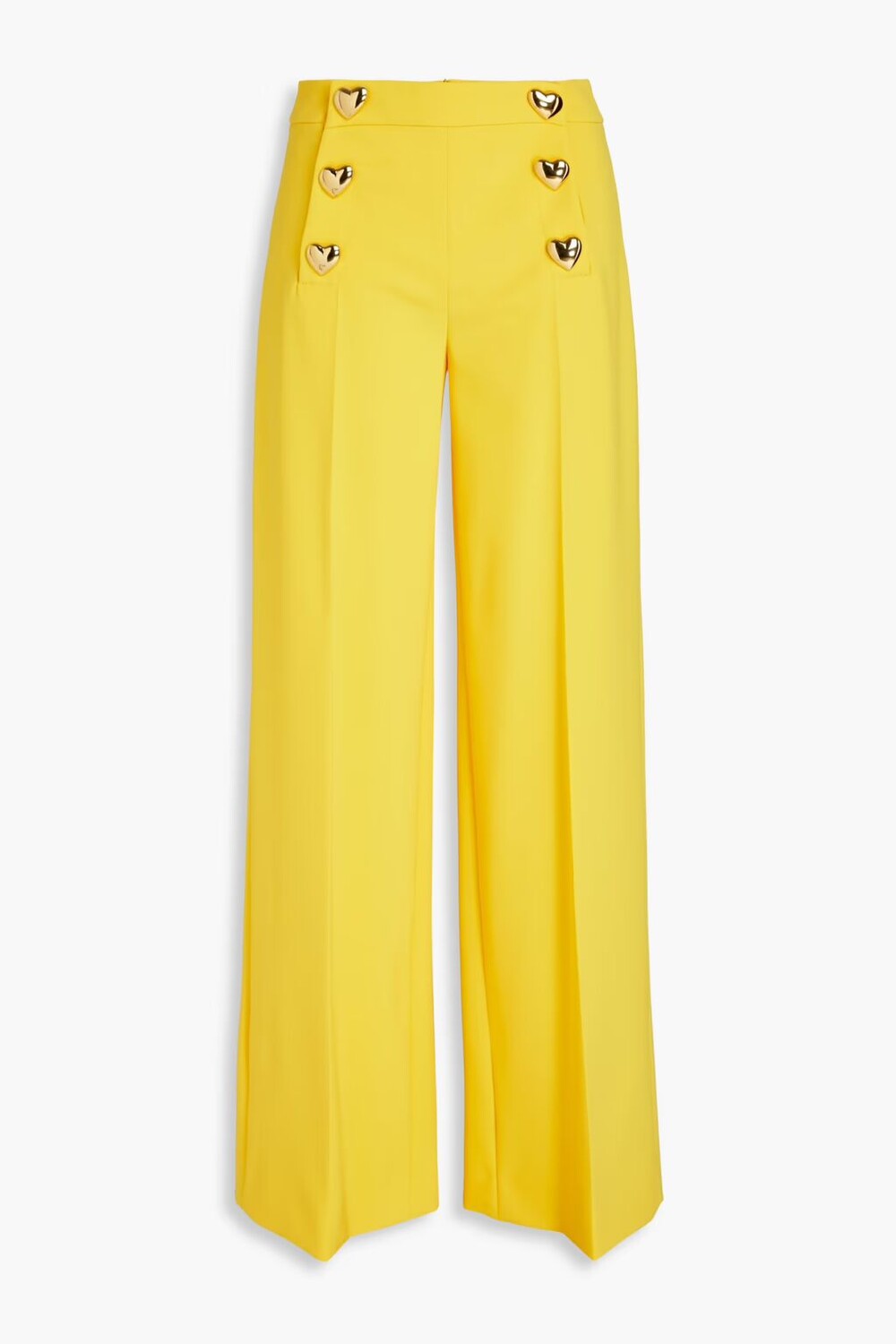 

Широкие брюки из крепа с пуговицами Moschino, желтый