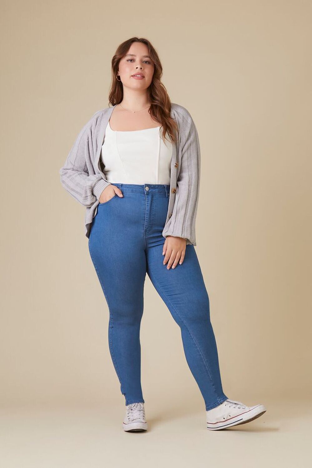 

Суперэластичные джинсы скинни больших размеров Forever 21, деним