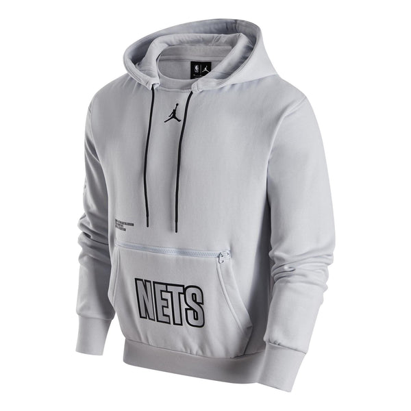 Толстовка Air Jordan NBA Brooklyn NETS Hoodie 'Grey', серый nba basketball air jordan hoodie