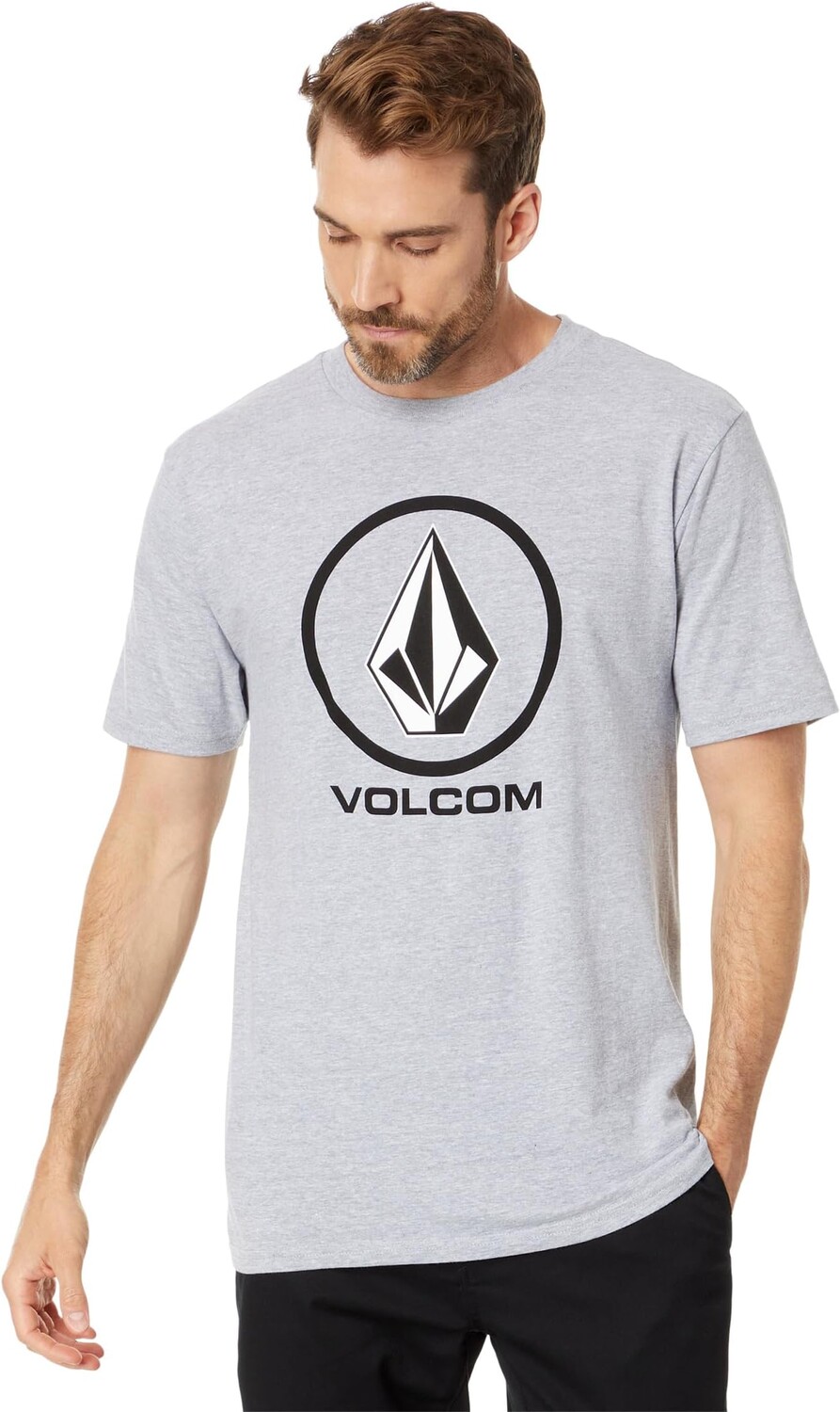 

Футболка с короткими рукавами Crisp Stone Volcom, цвет Heather Grey 3