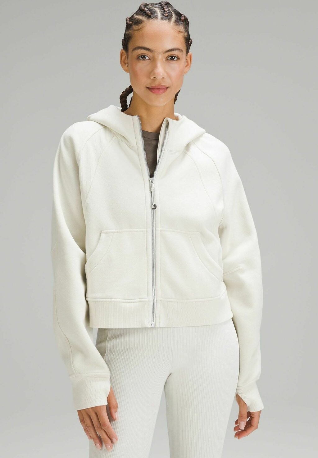 Толстовка на молнии Oversized Full Zip lululemon, цвет bone