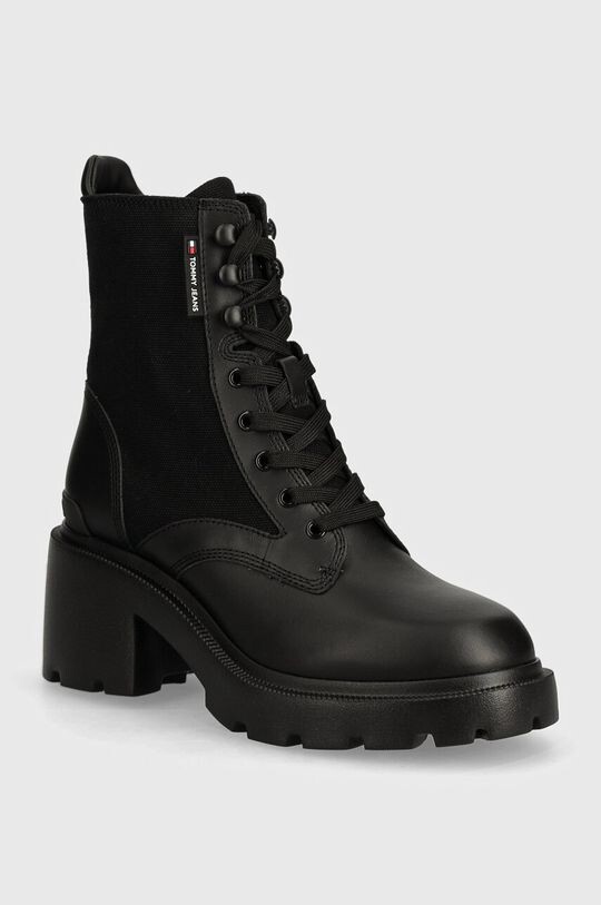 

Ботильоны TJW Mid HEEL BOOT MIX MEDIA Tommy Jeans, черный