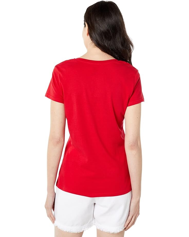 

Футболка U.S. POLO ASSN. V-Neck USPA Flag Graphic Tee, цвет Engine Red
