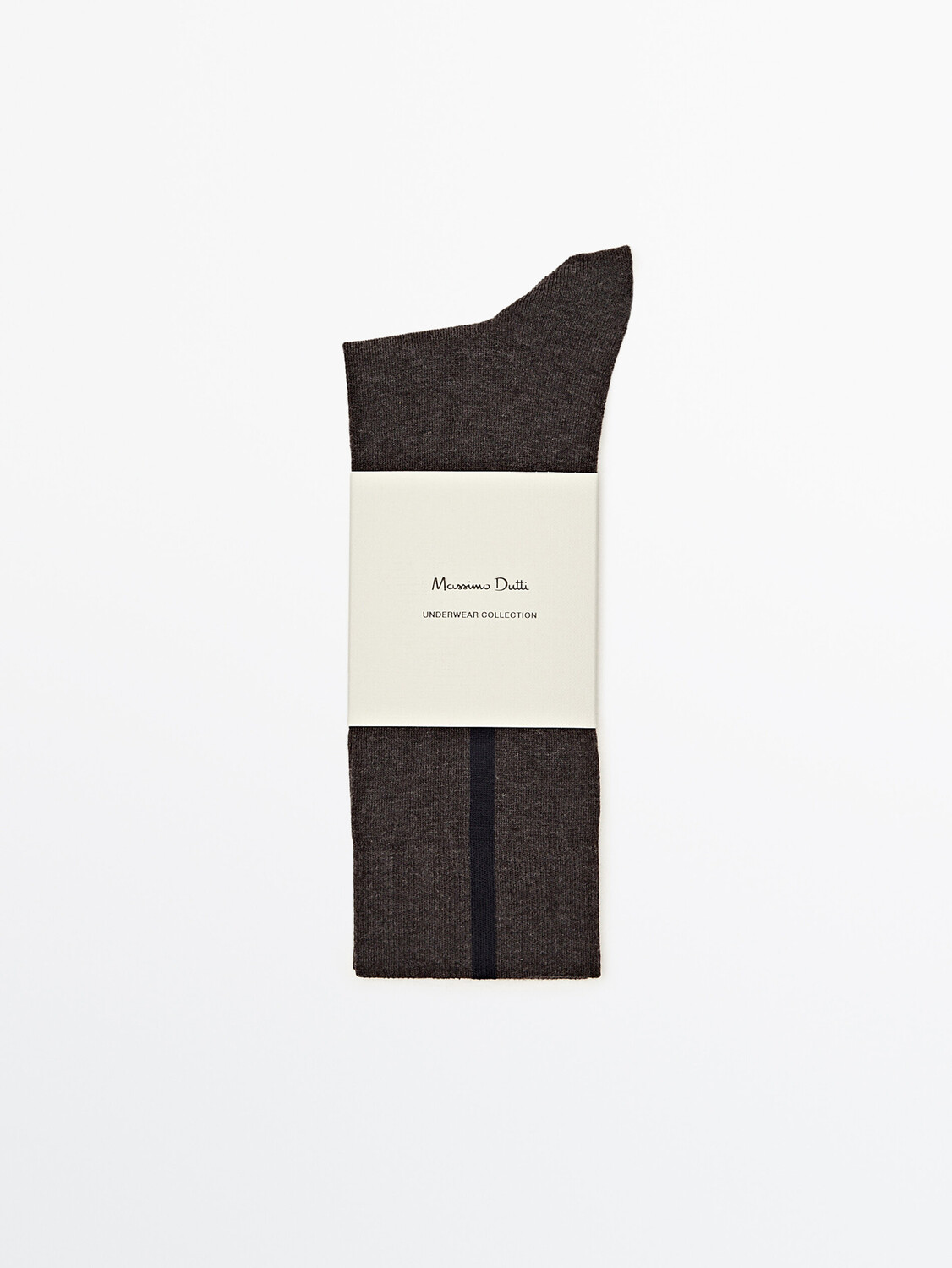 

Длинные носки с контрастной полоской Massimo Dutti, угольный