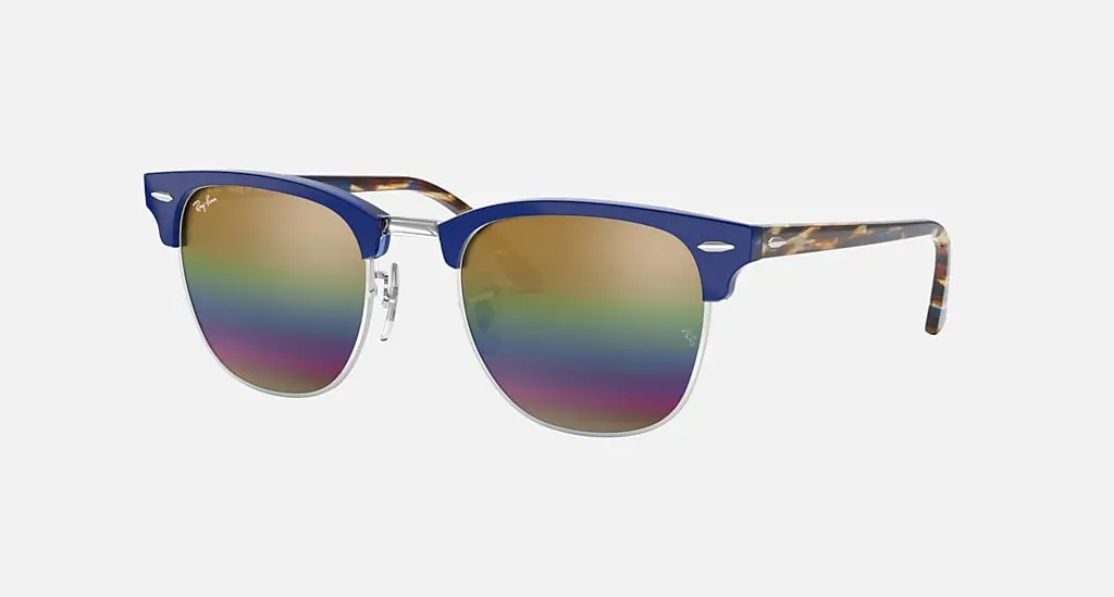 

Солнцезащитные очки Ray-Ban CLUBMASTER MINERAL FLASH LENSES, золотой радужный
