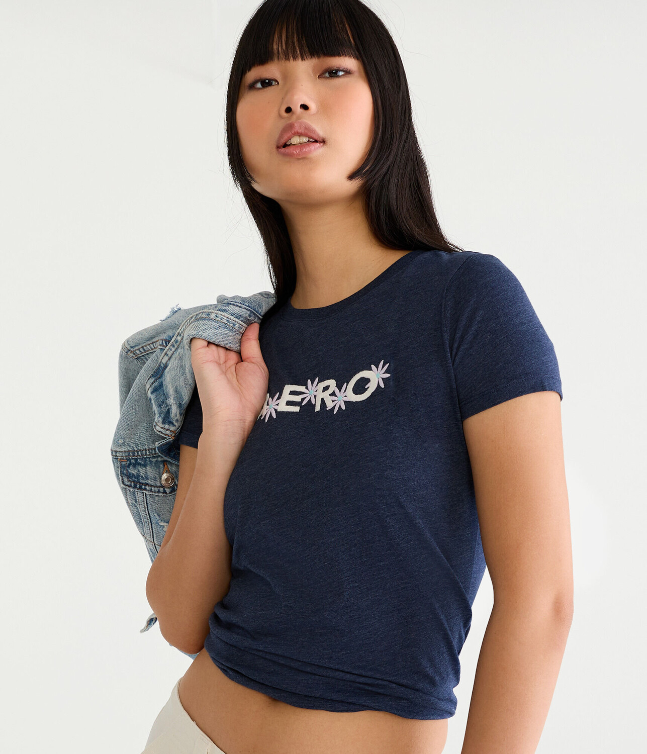 

Футболка с рисунком Aero Daisies Aeropostale, синий