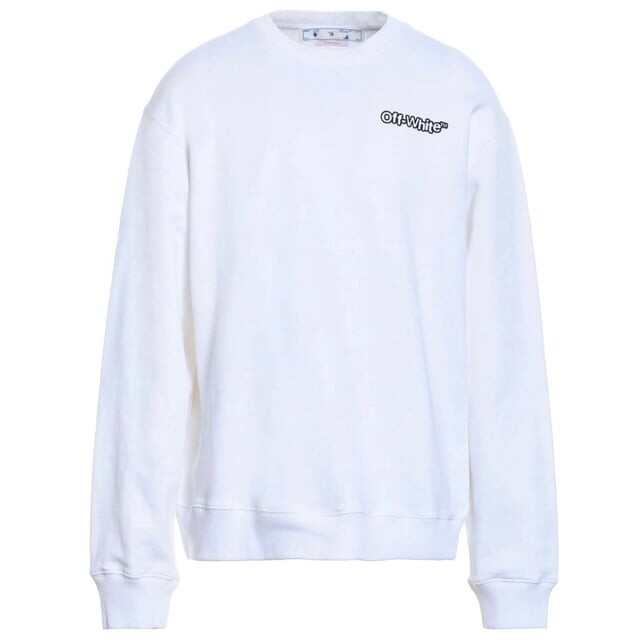 

Толстовка узкого кроя с ярким логотипом Blur Off-White, белый