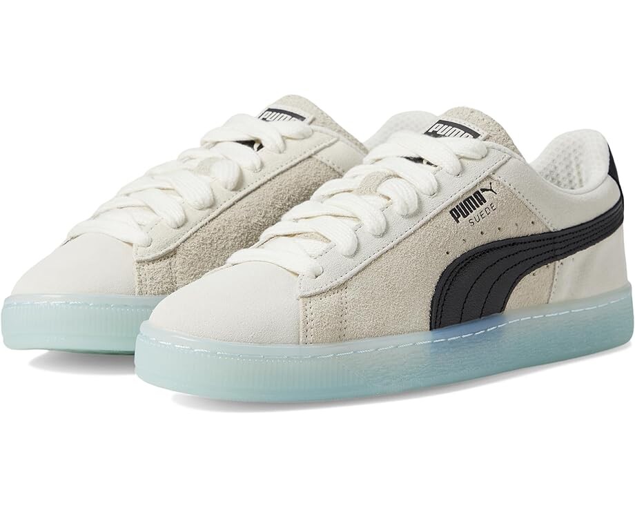 Кроссовки PUMA Suede Classic Mist, цвет Warm White/Puma Black/Icy Blue