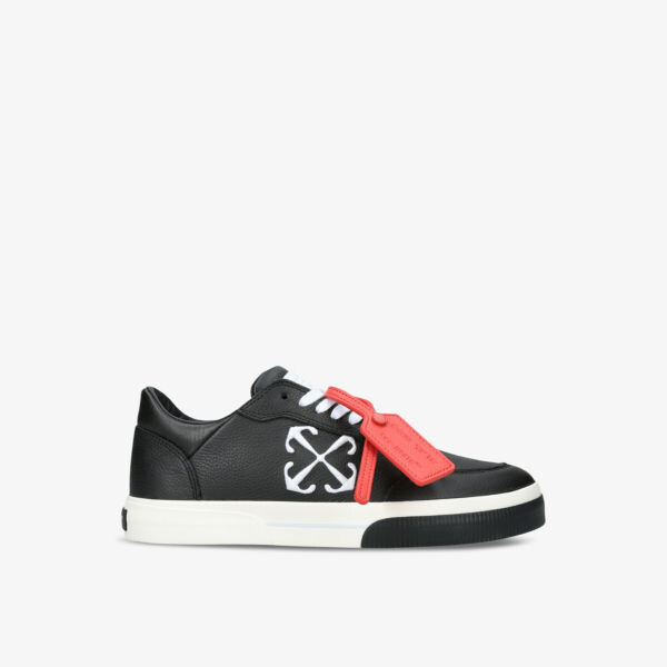 

Кроссовки из вулканизированной кожи с тиснением бренда Off-White, черный