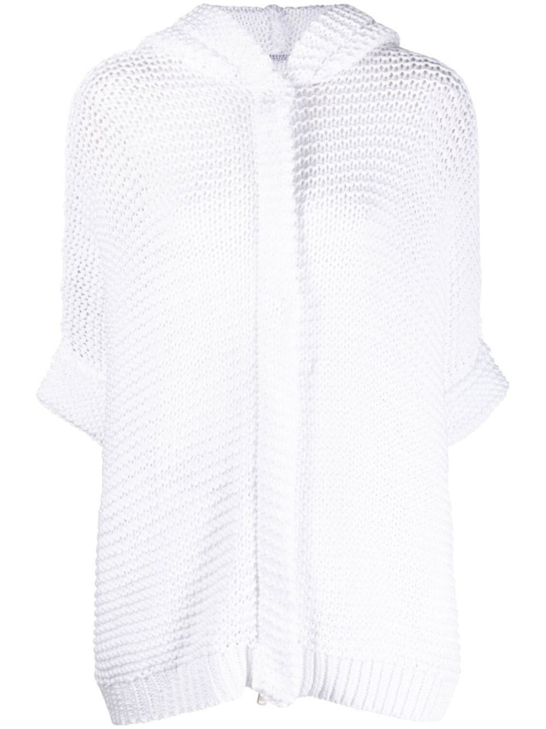 

Brunello Cucinelli топ крупной вязки с капюшоном, белый