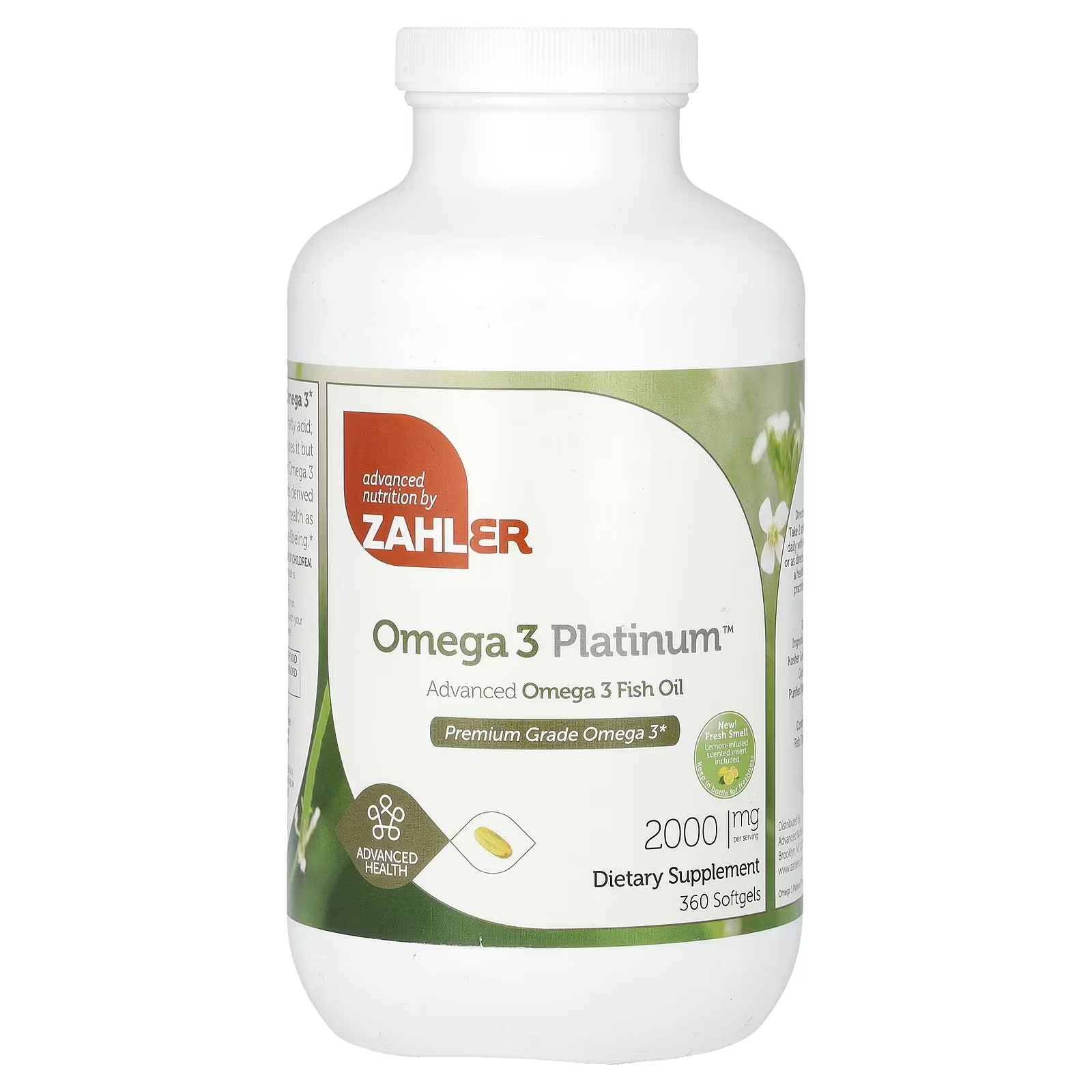 цена Рыбий жир Zahler Omega 3 Platinum Advanced Omega 3, 360 мягких таблеток