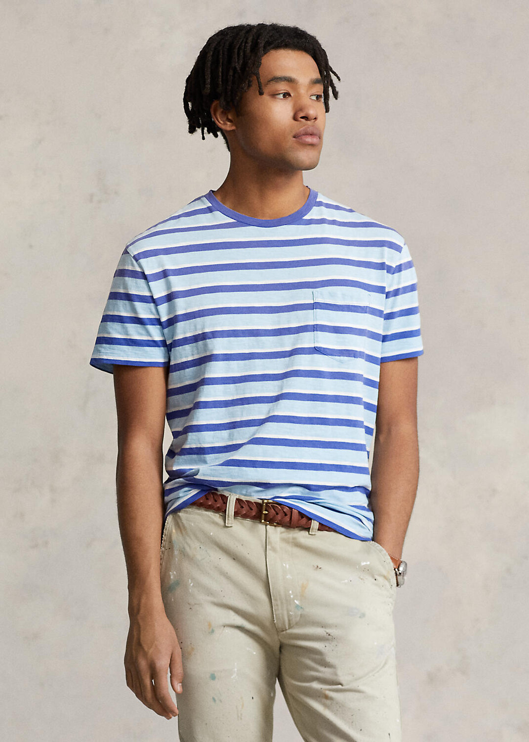 

Полосатая футболка классического кроя из джерси Ralph Lauren