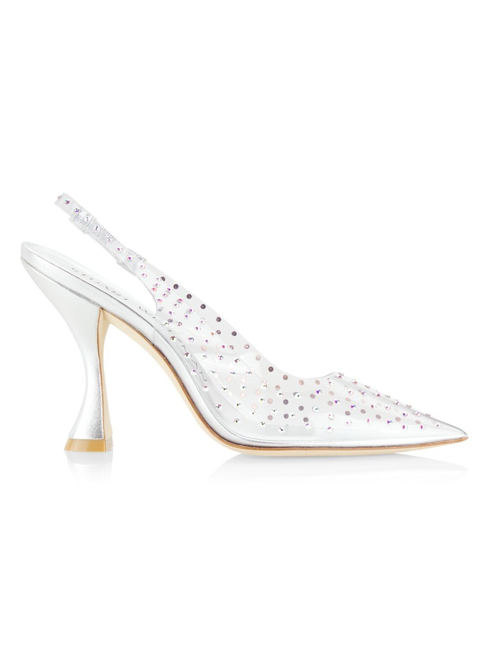 

Туфли-лодочки Glam Xcurve с ремешком на пятке Stuart Weitzman, серебряный