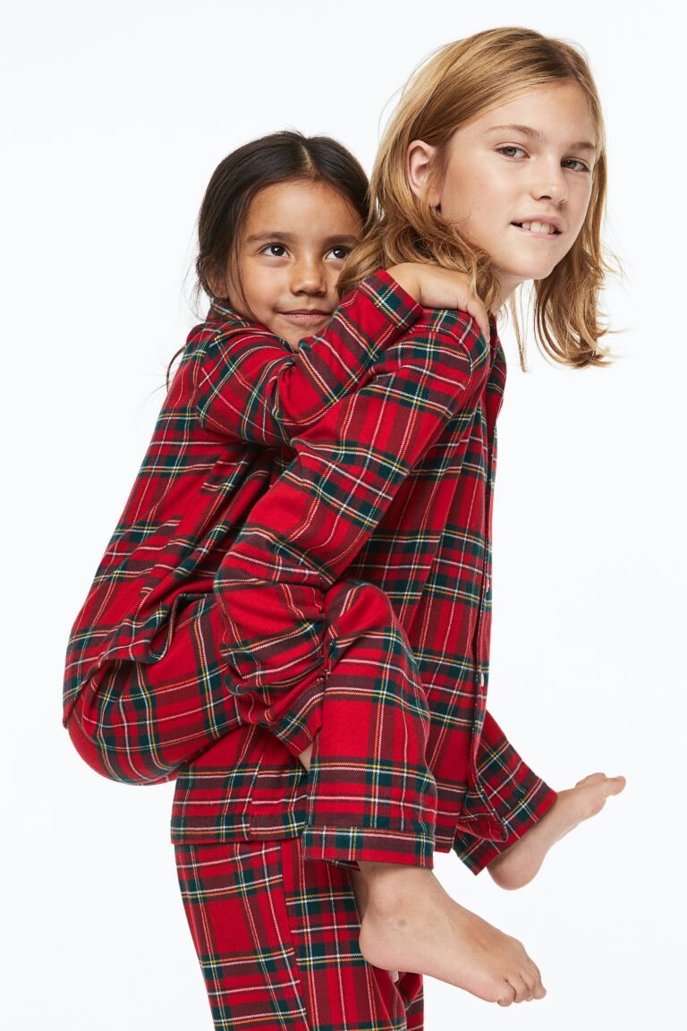 

Пижамный комплект из хлопковой фланели H&M