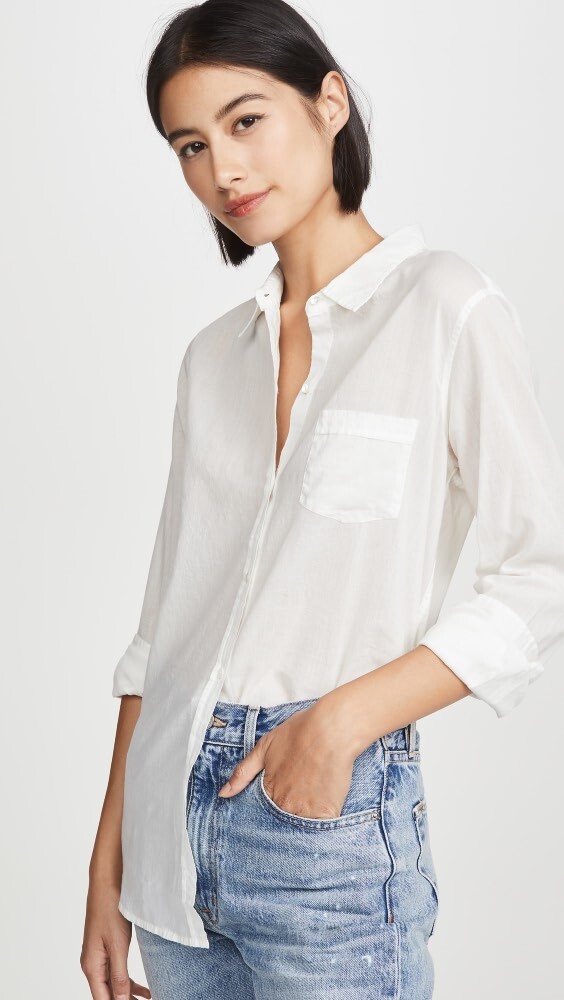 

Рубашка Nili Lotan Cotton Voile, слоновая кость