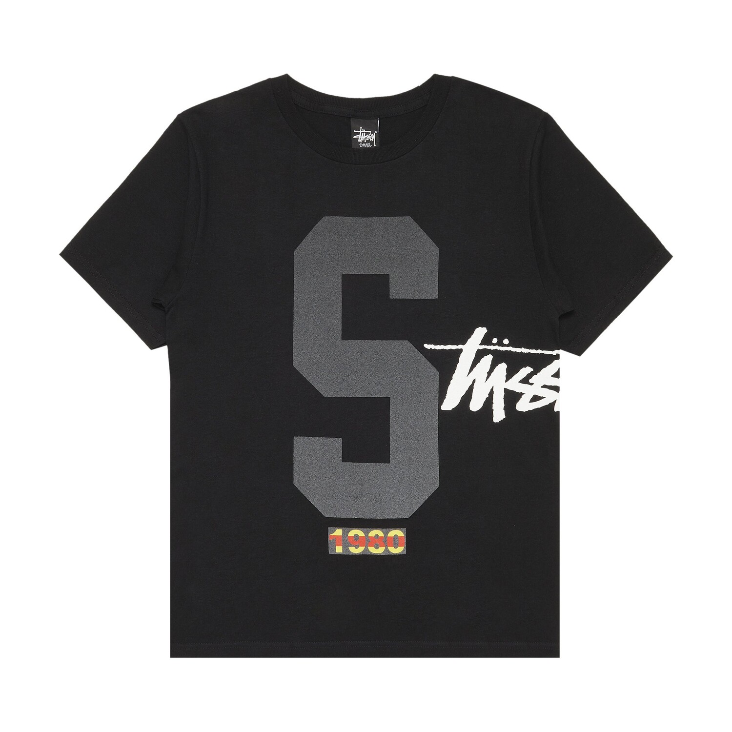

Футболка Stussy Big S 1980, черная, Черный