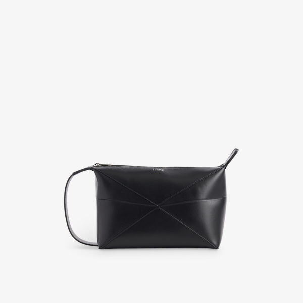 

Кожаная сумка для стирки puzzle fold со вставками Loewe, черный
