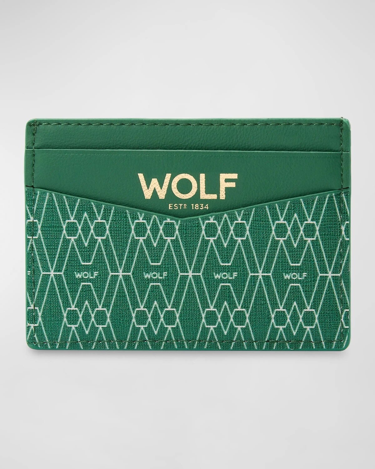 

Мужская визитница с подписью WOLF, цвет Green