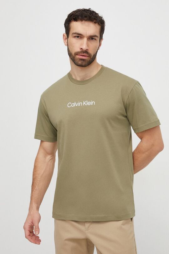 

Хлопковая футболка Calvin Klein, зеленый