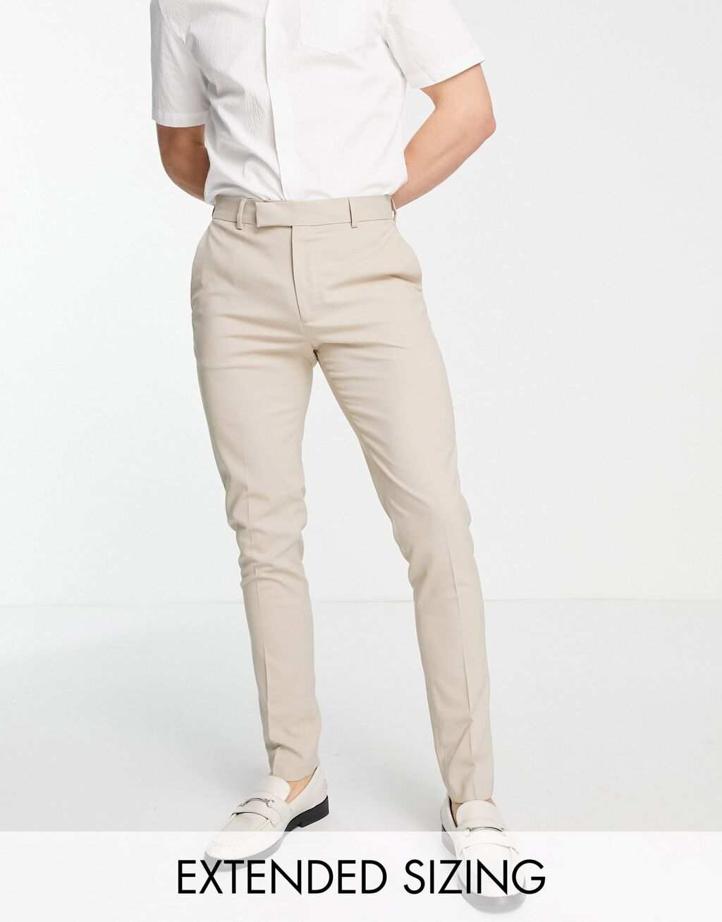 

Брюки скинни каменного цвета ASOS DESIGN